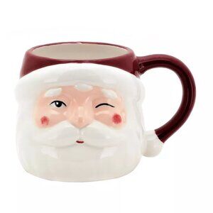 NEW St. Nicholas Square Figural Winking Santa Claus Mug 21 OZ Earthenware